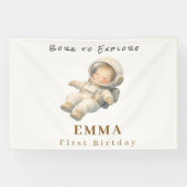 Baby Astronaut First Birthday Party Banner 横断幕 (横)