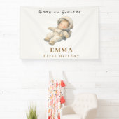 Baby Astronaut First Birthday Party Banner 横断幕 (インサイチュ)