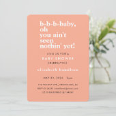 Baby Baby Bold Text Baby Shower Invitation 招待状 (スタンド正面)