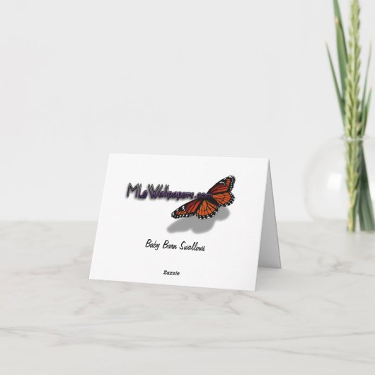 Baby Barn Swallows サンキューカード (裏面)