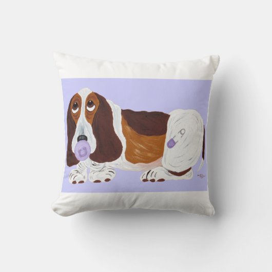 Baby Basset Hound  クッション (正面)