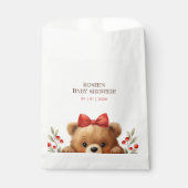 Baby Bear And Rowan Berries Baby Shower フェイバーバッグ (正面)