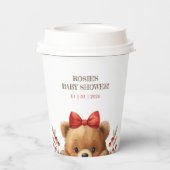 Baby Bear And Rowan Berries Baby Shower 紙コップ (裏面)