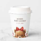 Baby Bear And Rowan Berries Baby Shower 紙コップ (正面)