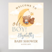 Baby Bear on the Way! Boy Baby Shower ポスター (正面)