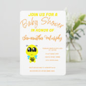 Baby Bee | Baby Shower Invitation 招待状 (スタンド正面)