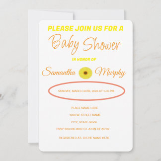Baby Bee | Invitación de Baby Shower 招待状