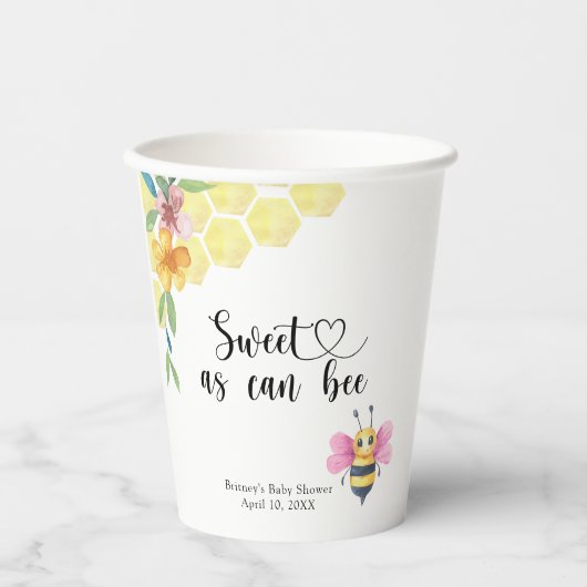 Baby Bee - sweet as can bee 紙コップ (正面)