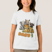 Baby Big 5 Safari Nursery Earth Tone Art. トライブレンドＴシャツ (正面)