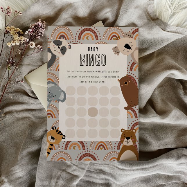 Baby Bingo Woodland Animals Neutral Baby Shower (クリエイターアップロード済み)