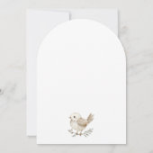 Baby bird watercolor minimal NESTING PARTY 招待状 (裏面)
