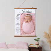 Baby Birth Photo 吊り下げ型タペストリー (寝室)