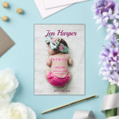 Baby birth stats add name place date keepsake memo アクリル招待状 (インサイチュ (ウェディング))