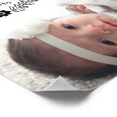 Baby Birth Stats Birth Record Keepsake Photo ポスター (角)