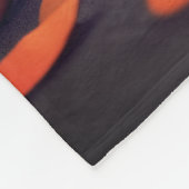 Baby black crow and pumpkins フリースブランケット (角)