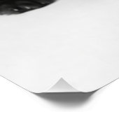 Baby Black Kitten Guarding Toilet Paper Roll On ポスター (コーナー)