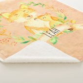 Baby Blanket Fox Floral Sherpa シェルパブランケット (3/4)