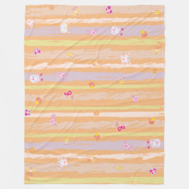 Baby Blanket – Whimsical Nature Parade Pastel  フリースブランケット