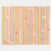 Baby Blanket – Whimsical Nature Parade Pastel  フリースブランケット (正面(横))