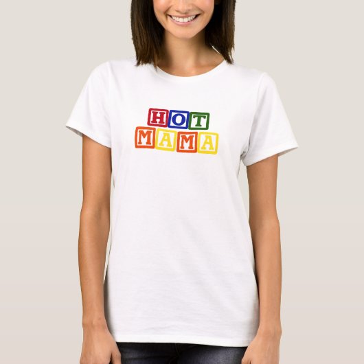 Baby Blocks熱いママ Tシャツ (正面)
