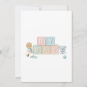 Baby Blocks Gender Reveal  招待状 (裏面)