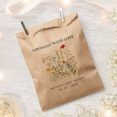 Baby bloom Baby shower Seed Packet Favors フェイバーバッグ (クリップ留めされた状態)