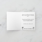 BABY BLOOM BLACK & WHITE DIGITAL DOWNLOAD INVITE カード (内部)