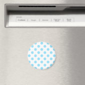 Baby blue and white polka dots マグネット (インサイチュ (食洗機))