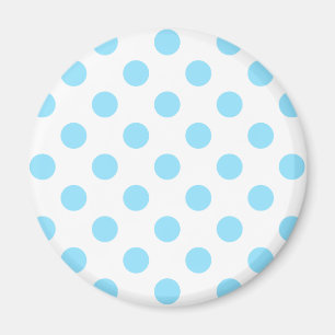 Baby blue and white polka dots マグネット