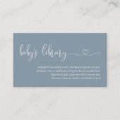 Baby Blue Book Request – ベビーシャワー招待状 エンクロージャーカード (正面)