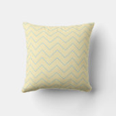 Baby Blue Chevron Buttercream Yellow Throw Pillow クッション (裏面)