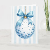 Baby Blue Christmas Ornament Card カード (正面)