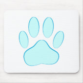 Baby Blue Dog Pawprint マウスパッド (正面)