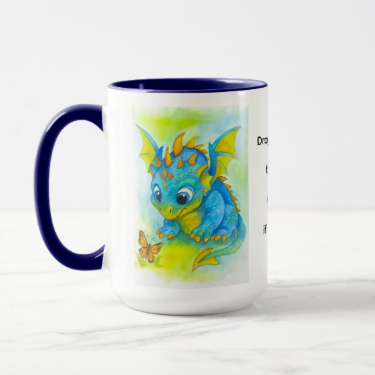 Baby Blue Dragon Mug マグカップ (左)