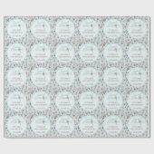 Baby Blue First 1st Birthday Candy Theme  ラッピングペーパー (フラット)