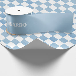 Baby Blue Happy Birthday For Boy  サテンリボン