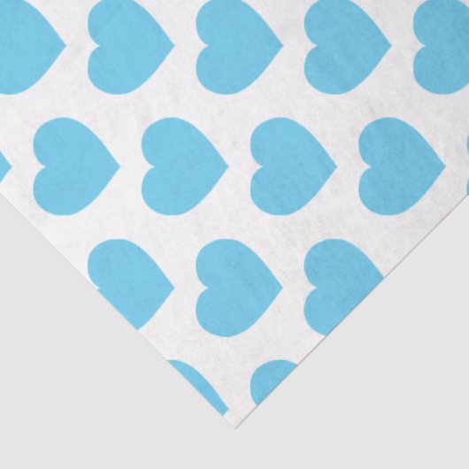 Baby Blue Hearts Modern Sweet Love Notes Fun 薄葉紙 (詳細)