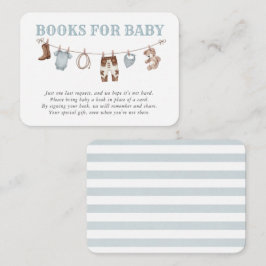 Baby Blue Little Cowboy Books for Baby エンクロージャーカード