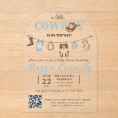 Baby Blue Little Cowboy is on the Way アクリル招待状 (正面)