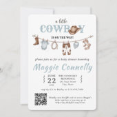 Baby Blue Little Cowboy is on the Way 招待状 (正面)