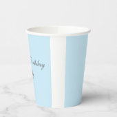 Baby Blue Minimalist Birthday Party Paper Cup 紙コップ (左)