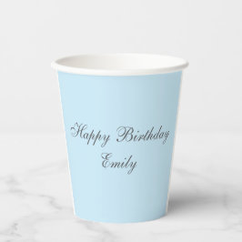Baby Blue Minimalist Birthday Party Paper Cup 紙コップ
