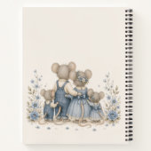 Baby Blue Mouse Family 妊娠日記 | ノートブック (裏面)