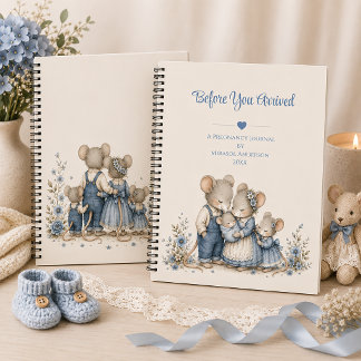 Baby Blue Mouse Family 妊娠日記 | ノートブック