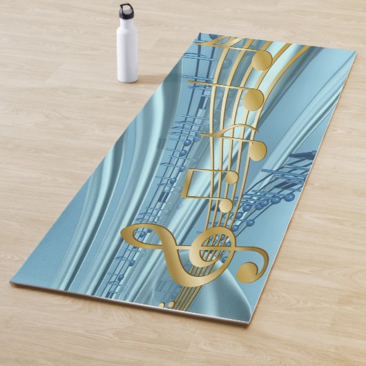  Baby blue Musical Notes ヨガマット (インサイチュ)