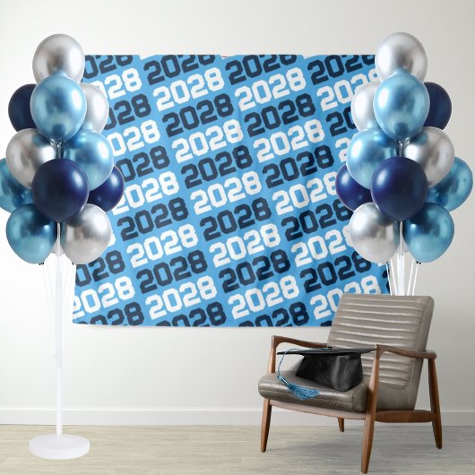 Baby Blue Navy ANYクラス年卒業の背景 タペストリー