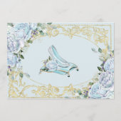 Baby Blue Roses Cinderella Quinceañera Photo 招待状 (裏面)