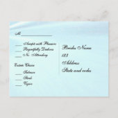 Baby Blue RSVPポストカード（食べ物の選択あり） インビテーションポストカード (裏面)