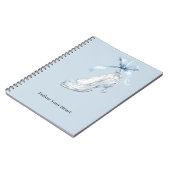 Baby Blue Slipper High Heel Bow ノートブック (左側)