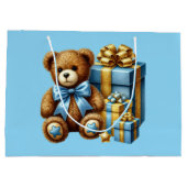 Baby Blue Teddy Bear ラージペーパーバッグ (裏面)